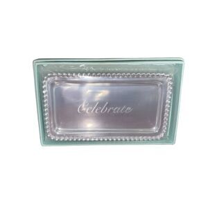 Mariposa Silver Engraved Trinket Dish Celebration Christmas Holiday Hostess Gift